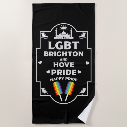 Brighton and Hove pride Beach Towel