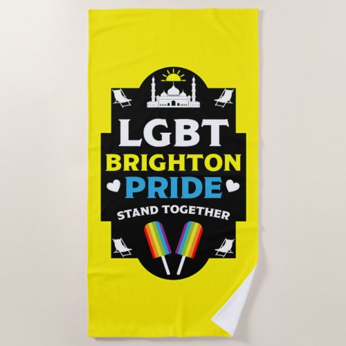 Brighton and Hove pride Beach Towel