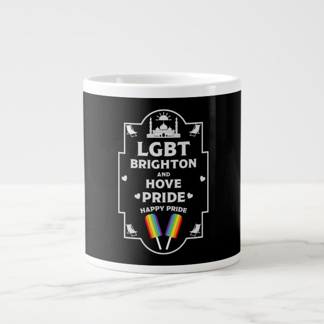 Brighton and Hove pride Giant Coffee Mug (Front)