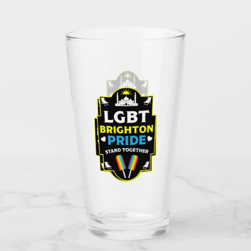 Brighton and Hove pride Glass