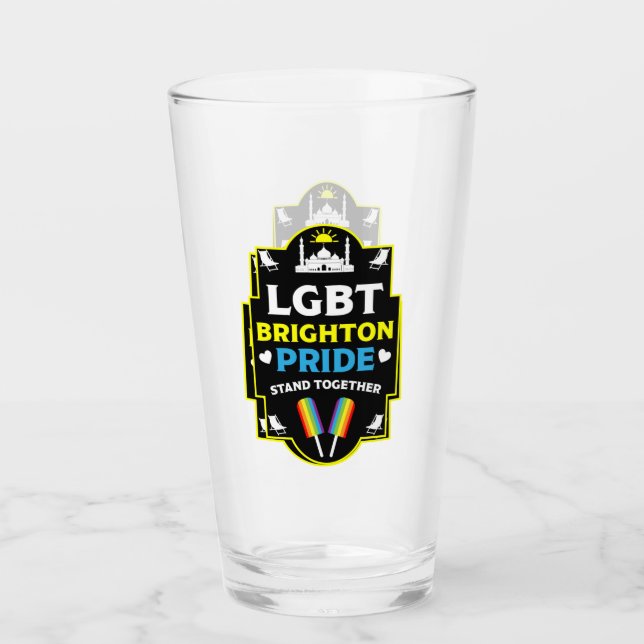 Brighton and Hove pride Glass (Front)