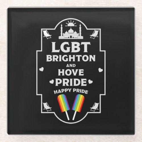 Brighton and Hove pride Glass Coaster
