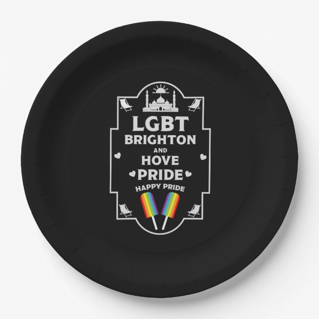 Brighton and Hove pride Paper Plates (Front)