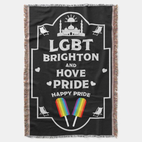 Brighton and Hove pride Throw Blanket