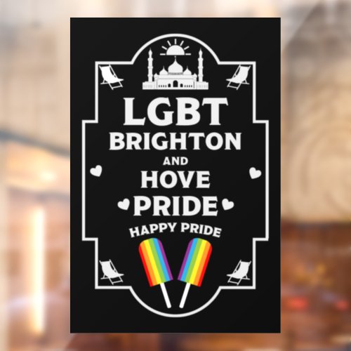 Brighton and Hove pride Window Cling
