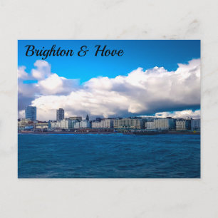 Brighton and Hove Seafront taken from Pier Postcard