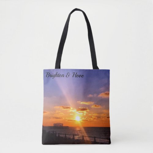 Brighton and Hove Sunset Sky Photo Tote Bag