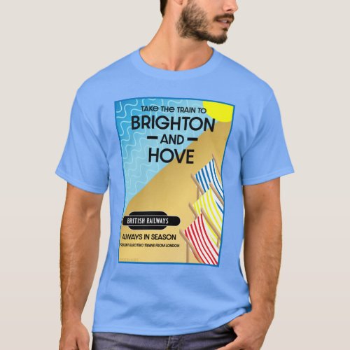 Brighton And Hove Train Travel Beach Art   Tote Ba T_Shirt