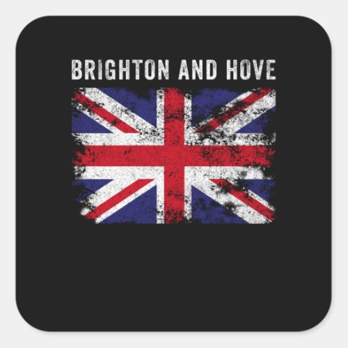 Brighton And Hove UK Flag British Souvenir Cool Square Sticker