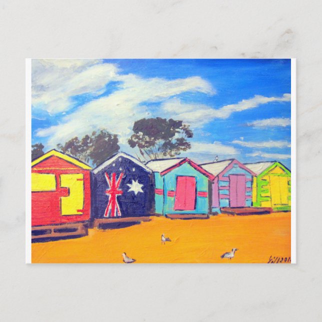 Brighton Bathing Boxes Postcard (Front)