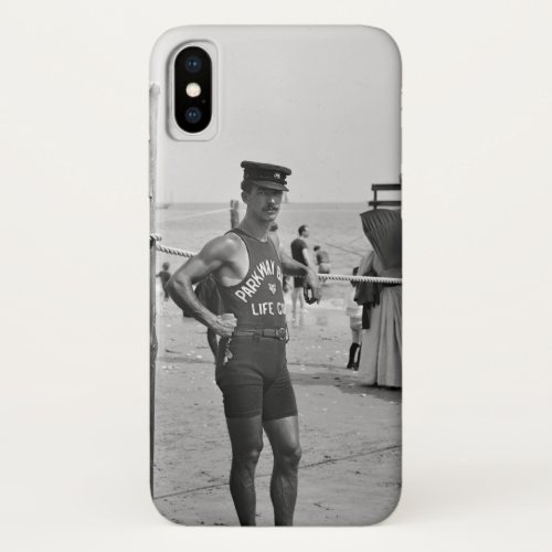 Brighton Beach Lifeguard early 1900s iPhone X Case