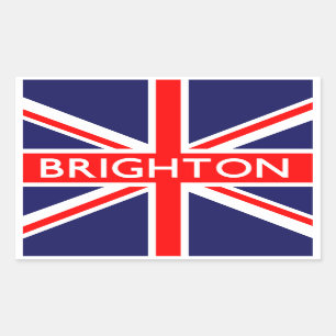 Brighton : British Flag Rectangular Sticker