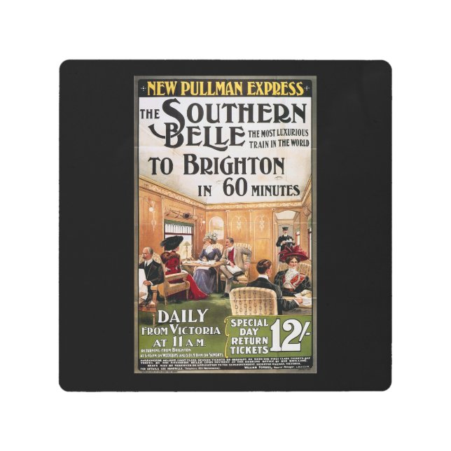 Brighton, England, Train Excursion  Metal Print (Front)