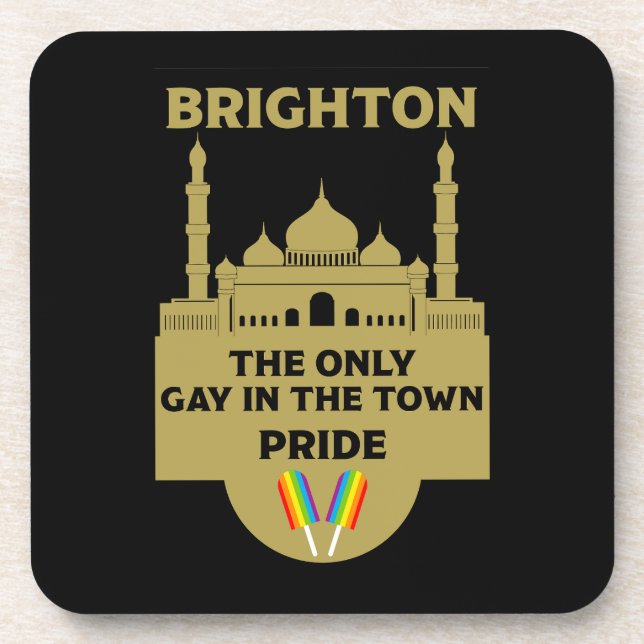 Brighton Gay Pride - Brighton England LGBT - Beverage Coaster (Front)