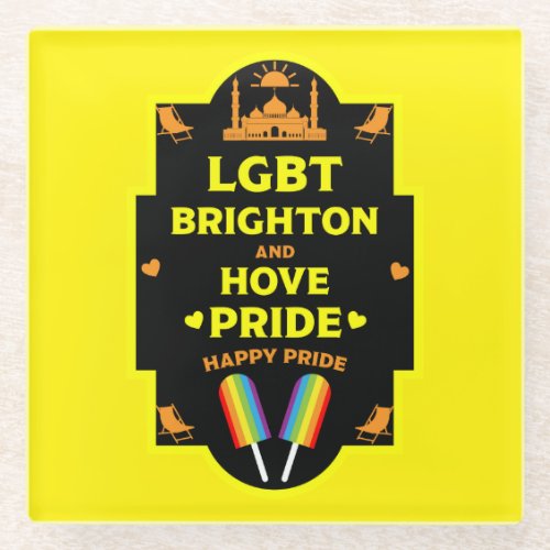 Brighton Gay Pride Glass Coaster