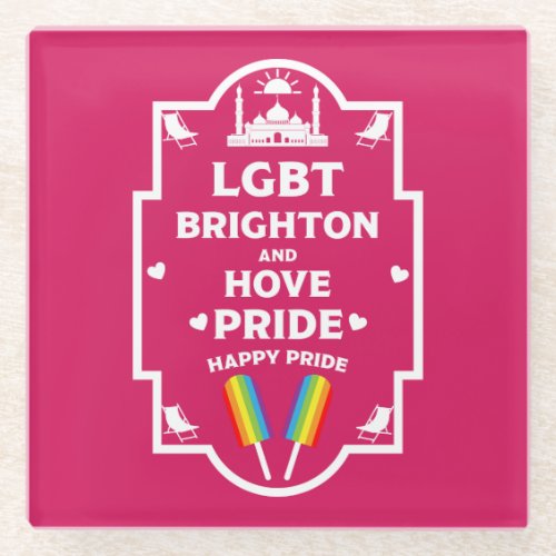 Brighton Gay Pride Glass Coaster