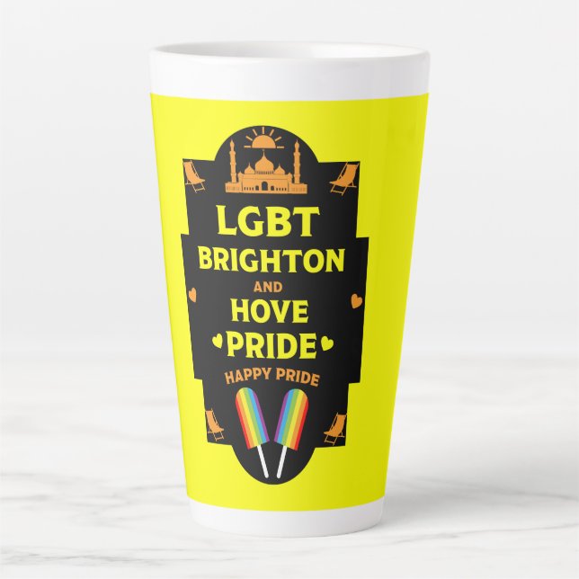 Brighton Gay Pride Latte Mug (Front)