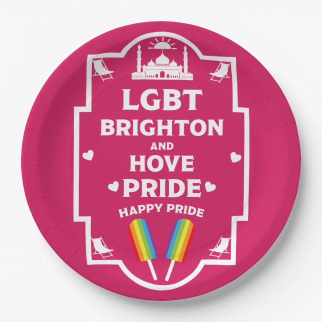 Brighton Gay Pride Paper Plates (Front)