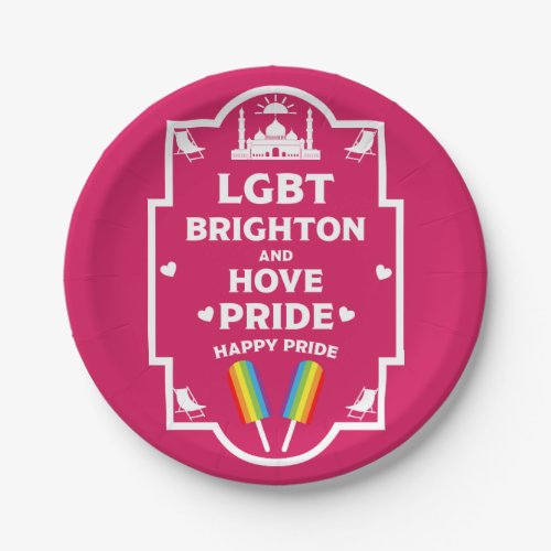 Brighton Gay Pride Paper Plates