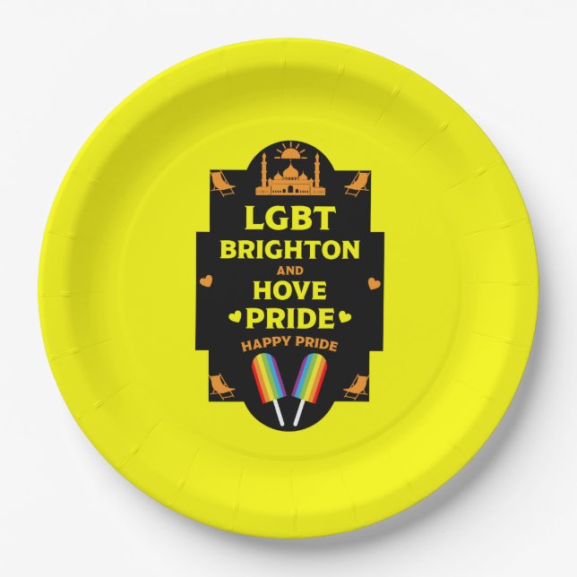 Brighton Gay Pride Paper Plates (Front)