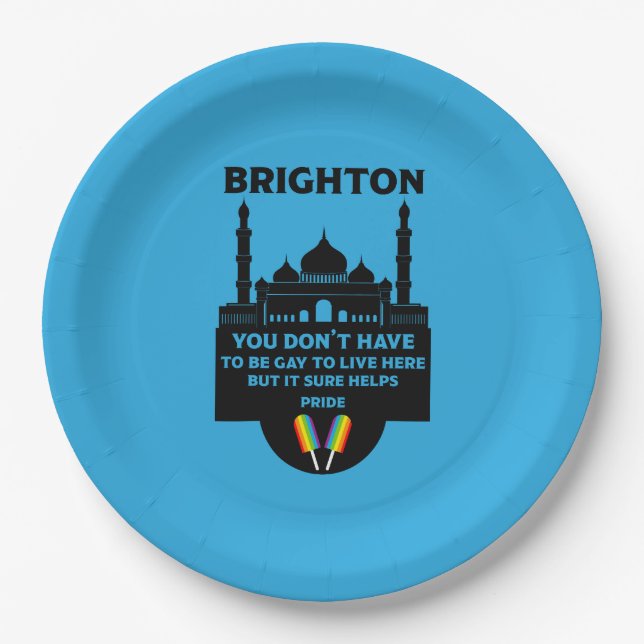 Brighton Gay Pride Paper Plates (Front)