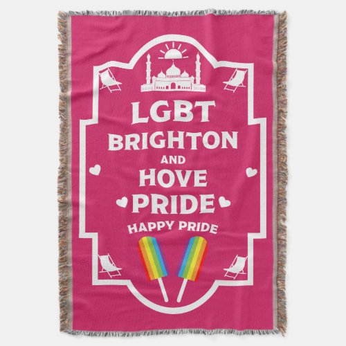 Brighton Gay Pride Throw Blanket