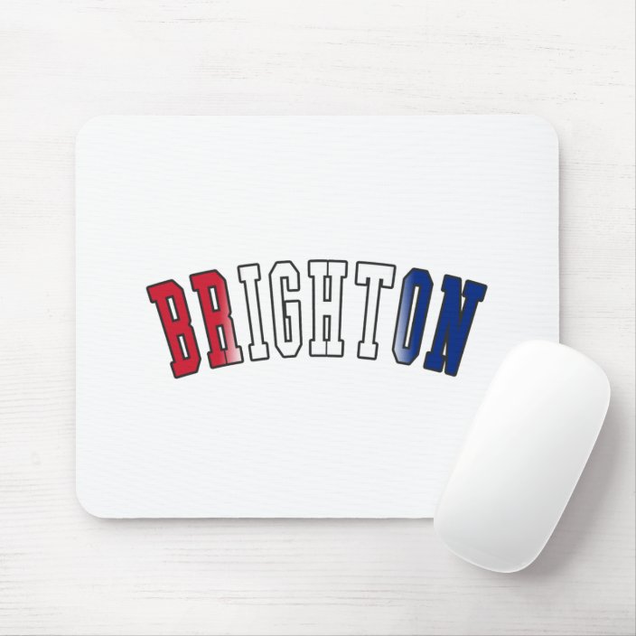 Brighton in United Kingdom National Flag Colors Mouse Pad