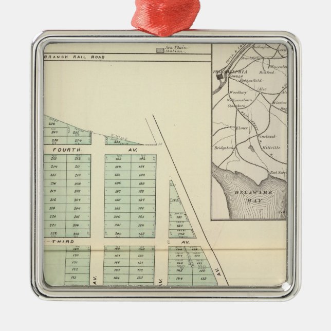 Brighton Land Association, adjoining Spring Lake Metal Ornament (Front)