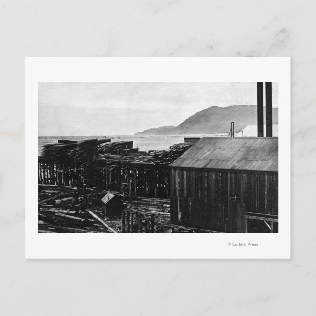 Brighton, Oregon Lumber Mills on Coast Photograp Postcard (Front)