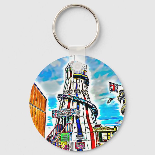 Brighton Palace Pier Fairground Rides Keychain (Front)