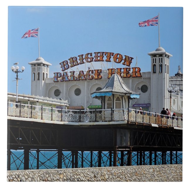 Brighton Palace Pier view ceramic tile (Front)
