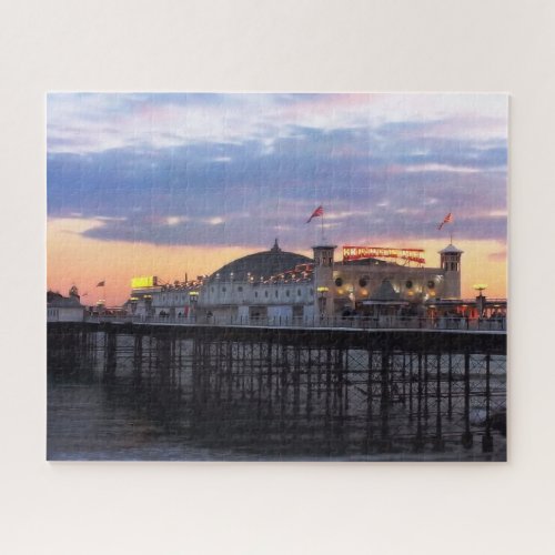 Brighton Pier in Evening Photo Jigsaw Puzzle