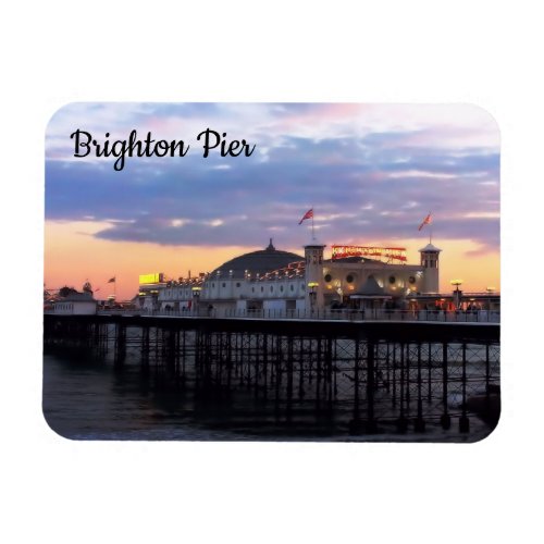 Brighton Pier in Evening Photo Magnet