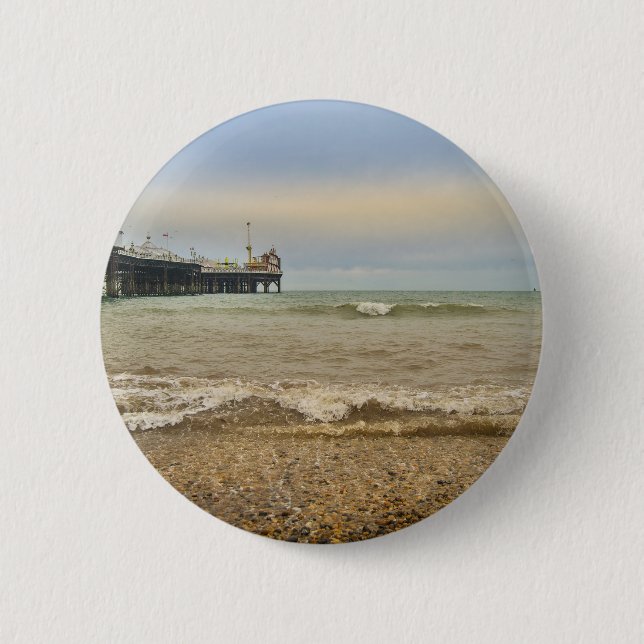 Brighton pier pinback button (Front)