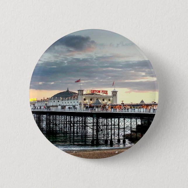 Brighton Pier Sunset Button (Front)