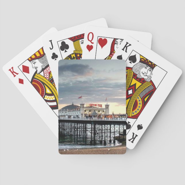 Brighton Pier Sunset Poker Cards (Back)