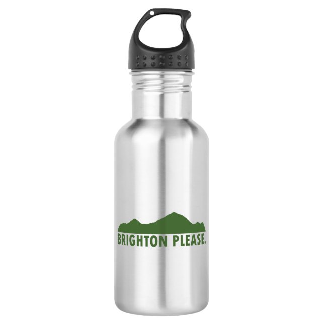 Brighton Please Stainless Steel Water Bottle (Front)