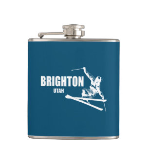 Brighton Resort Utah Skier Flask