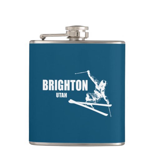 Brighton Resort Utah Skier Flask