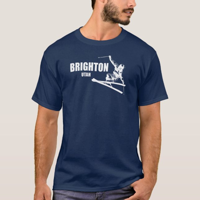 Brighton Resort Utah Skier T-Shirt (Front)