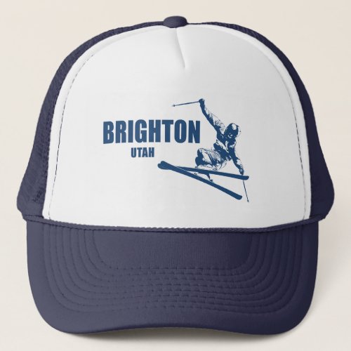 Brighton Resort Utah Skier Trucker Hat