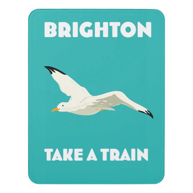 Brighton "Take a Train" Door Sign (Contemporary Vert)