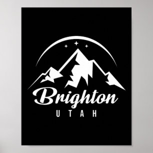 Brighton Utah Ski Resort Skiing Snowboarding Poster