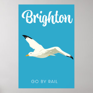Brighton vintage travel art poster