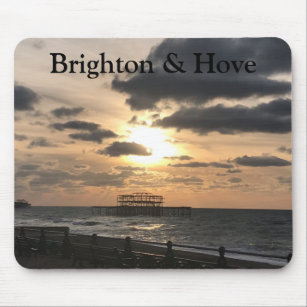 Brighton West Pier Sunrise Photo Mouse Pad