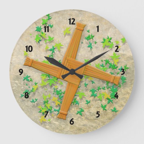 Brigid Cross Large Clock