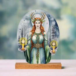 Brigid Imbolc Candlemas Forest Celtic Wiccan Acrylic Sign
