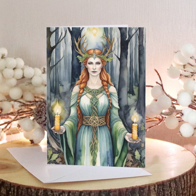 Brigid Imbolc Candlemas Forest Celtic Wiccan Holiday Card (Brigid Imbolc Candlemas Forest Celtic Wiccan Holiday Card)