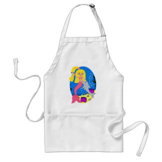 Brigit the Pink Mermaid and Dolphin Apron