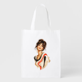 Brigitte Bardot Inspired Vintage French Glamour Grocery Bag